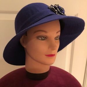 Hat By Magid Royal Blue Wool Combination